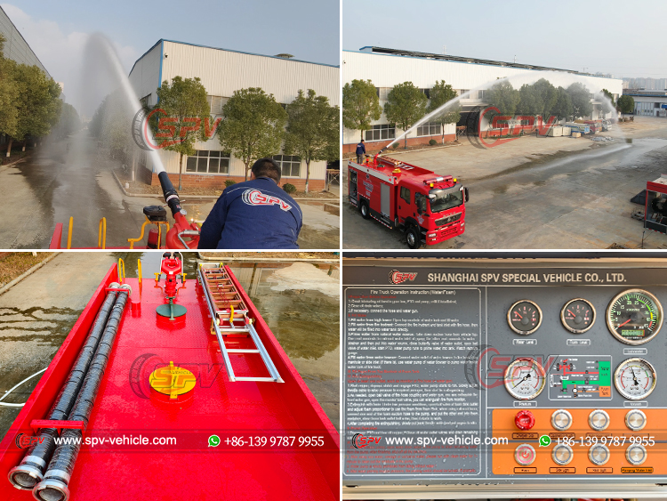 Operation Pannel of Fire Tender Truck